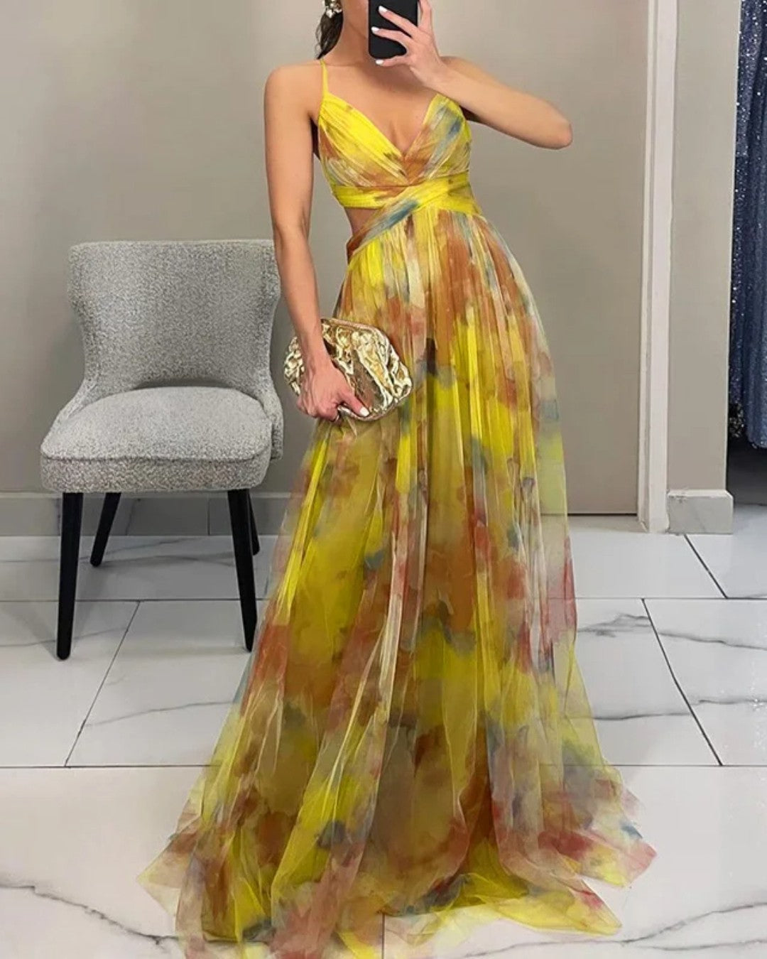 Giselle | Captivating Floral Print Maxi Dress
