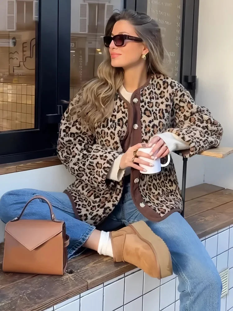 LYDIA™ | Cardigan Chic Léopard