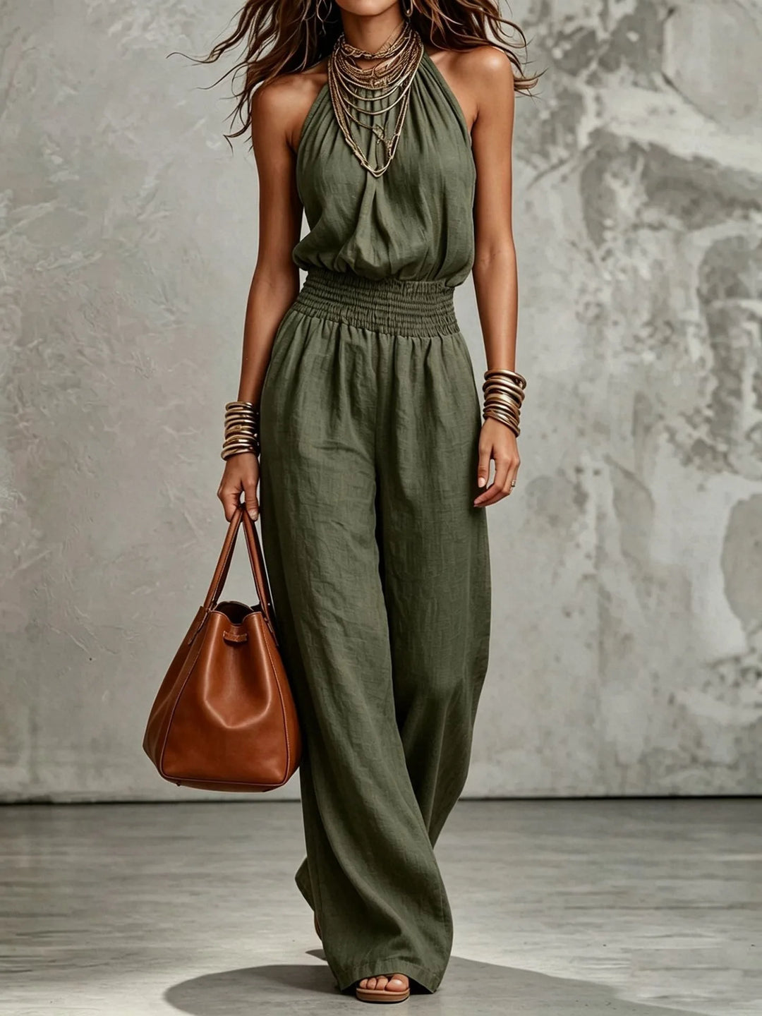 Aveline | Elegant Halter Jumpsuit