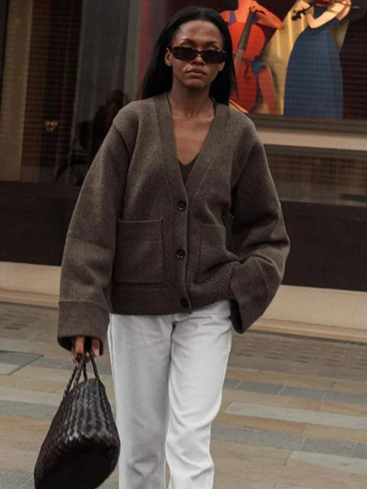 JULIETTE™ - Cardigan en maille à col en V