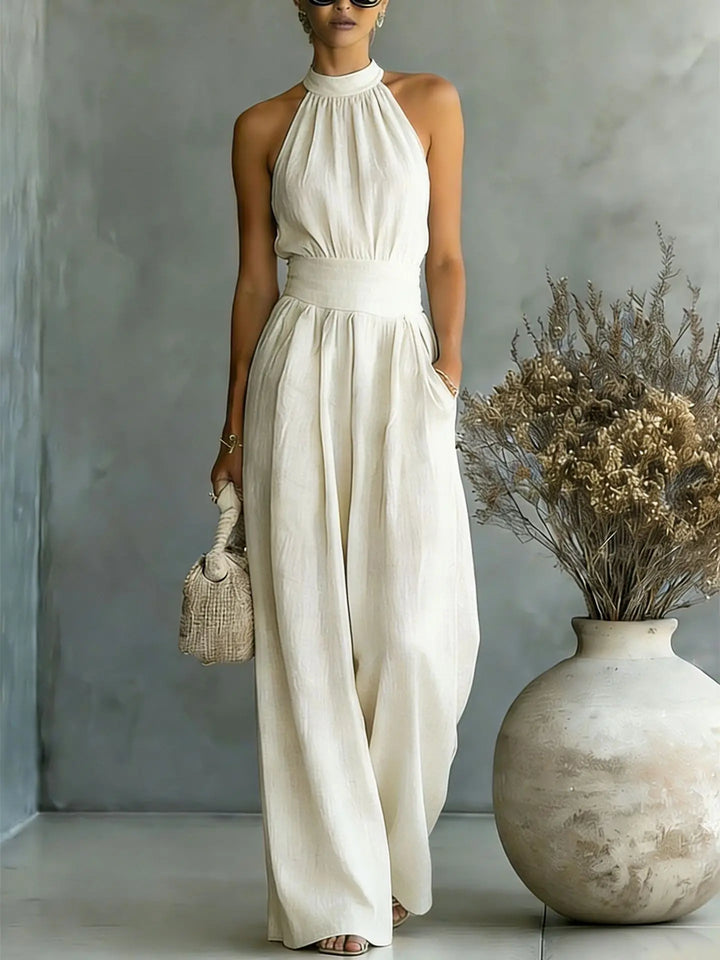 Geneviève | Graceful Halter Jumpsuit
