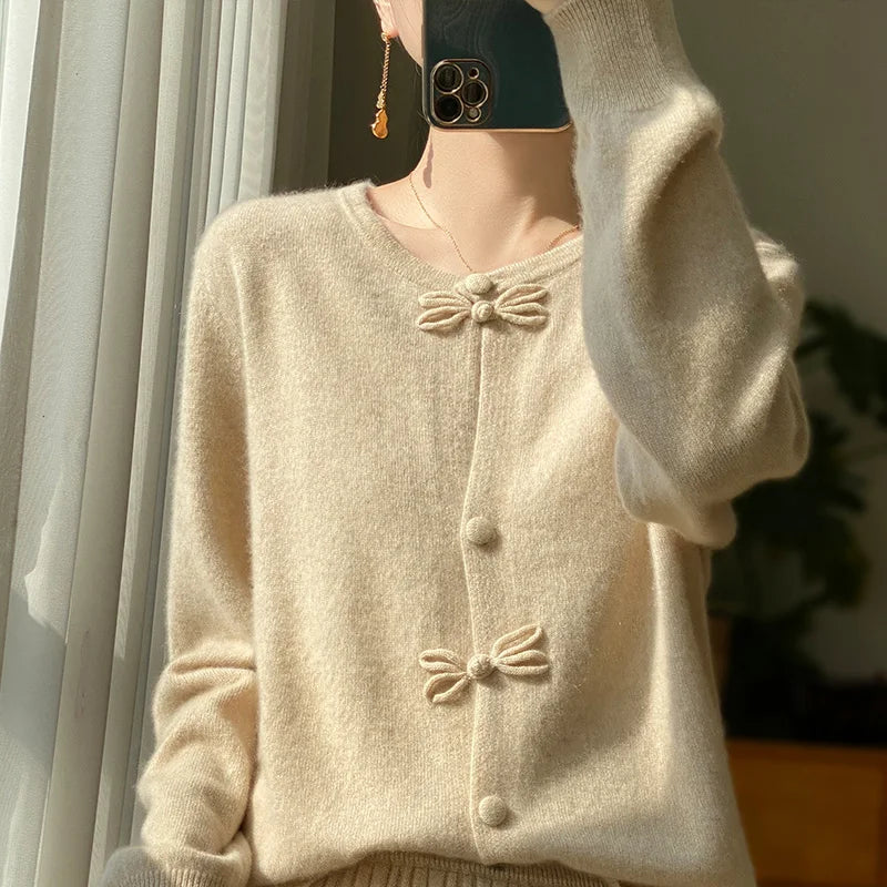 BELLA™ - Cardigan chic à nœud