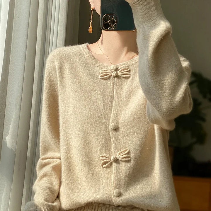 BELLA™ - Cardigan chic à nœud