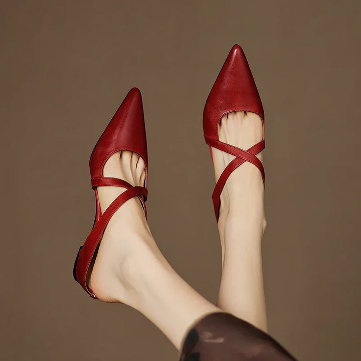 ALUNA | Mules en Cuir Véritable