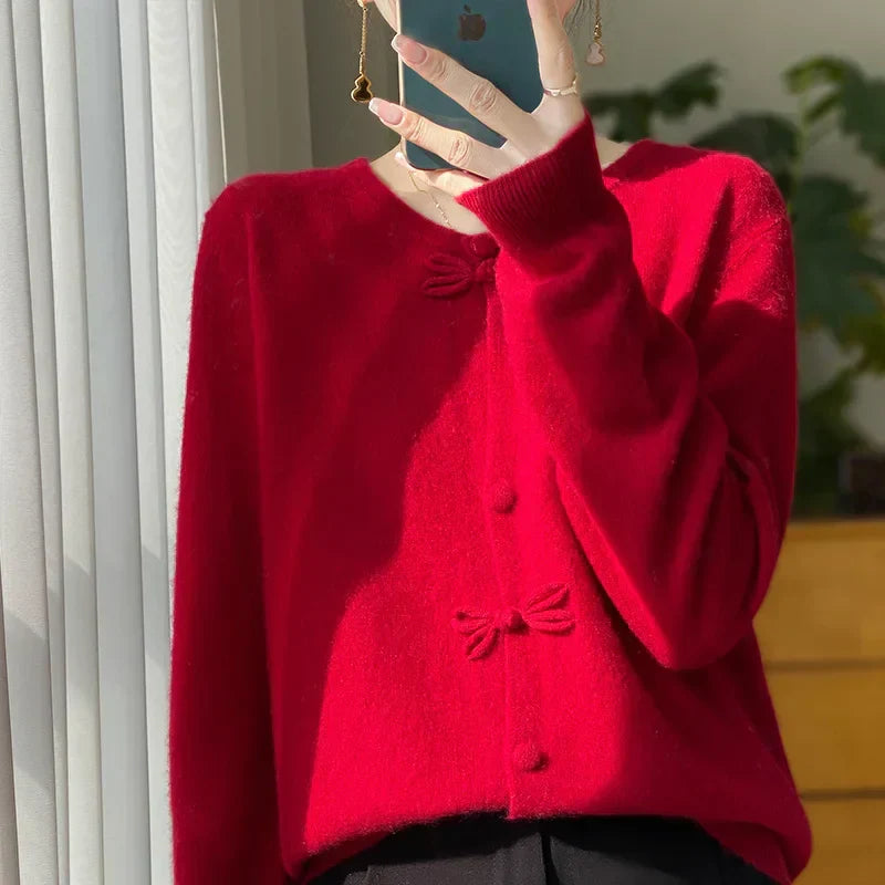 BELLA™ - Cardigan chic à nœud