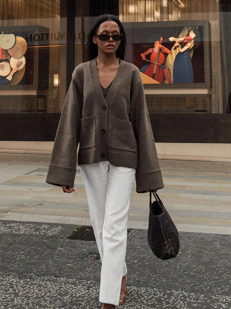 JULIETTE™ - Cardigan en maille à col en V