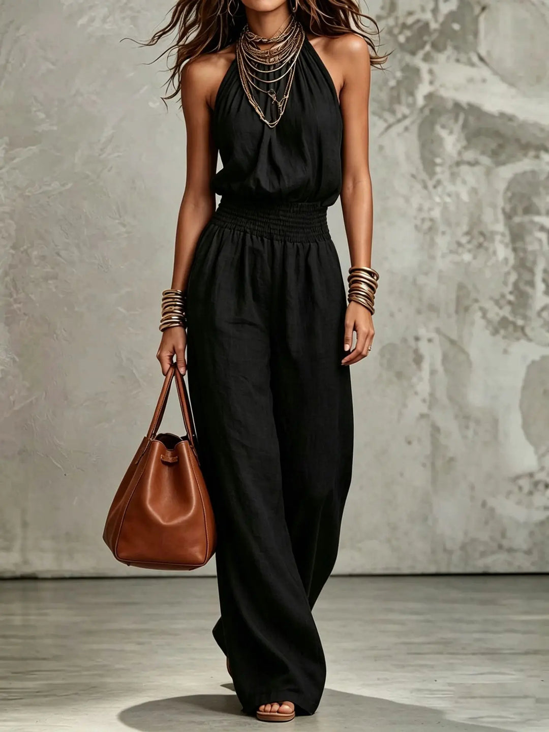 Aveline | Elegant Halter Jumpsuit