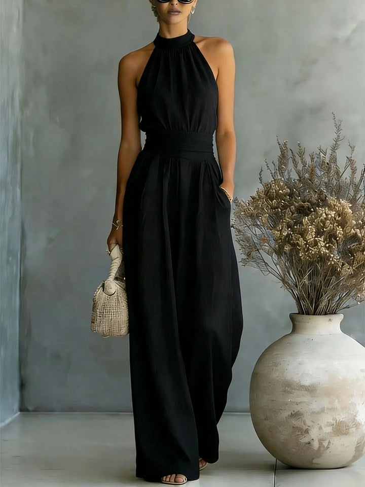 Geneviève | Graceful Halter Jumpsuit