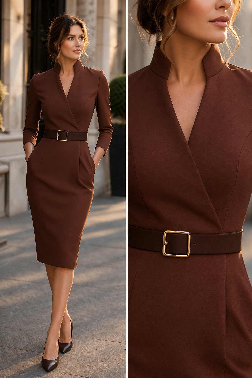 TIVARA | Elegant Midi Dress