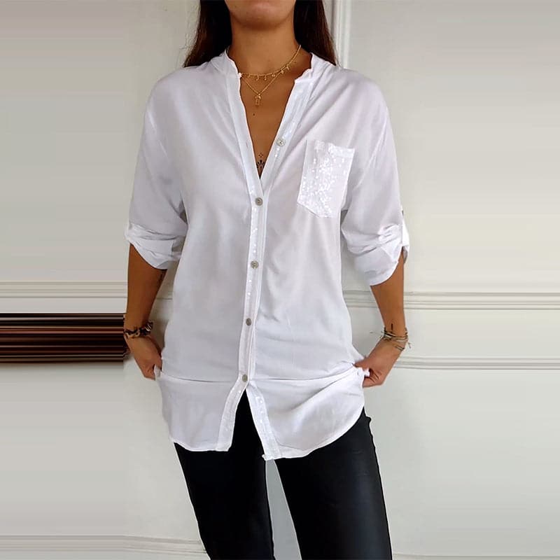 DANICA™ - Blouse Ornée de Paillettes