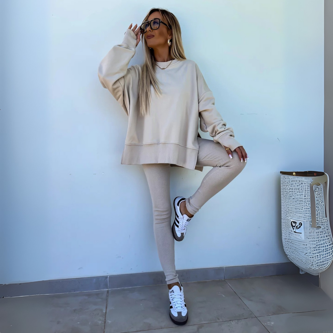 CLARIS™ - Ensemble Décontracté Sweat-shirt et Pantalon à Manches Longues