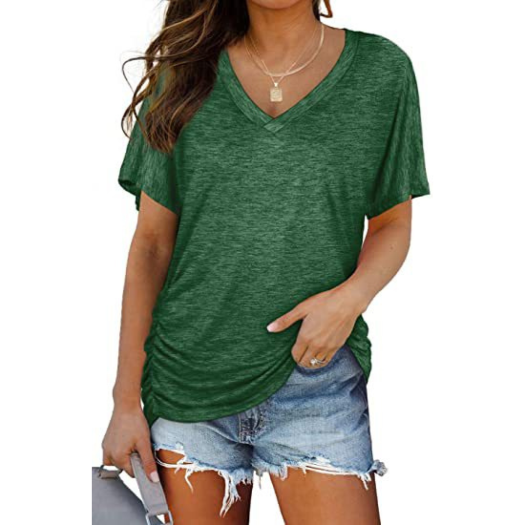 EILY™ - Chemise col en V coupe ample classique