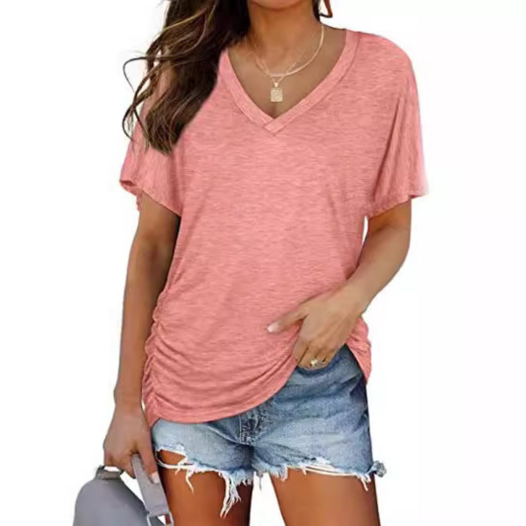 EILY™ - Chemise col en V coupe ample classique