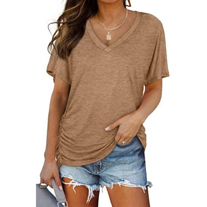 EILY™ - Chemise col en V coupe ample classique