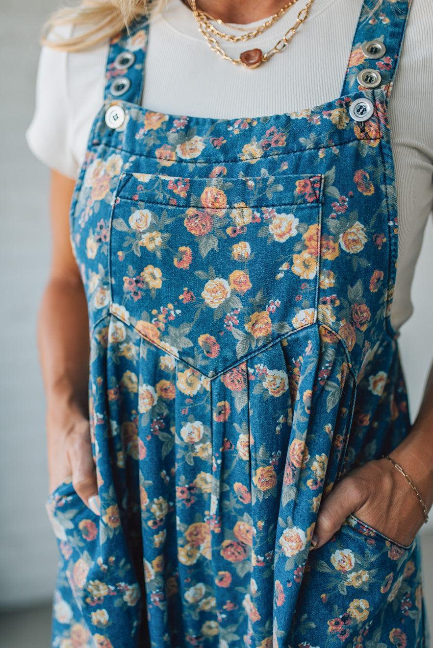 Mabel | Salopette fleurie à jambes larges