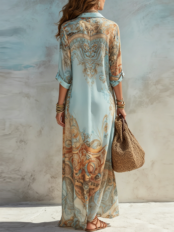 Sylvie | Artistic Printed Maxi Dress