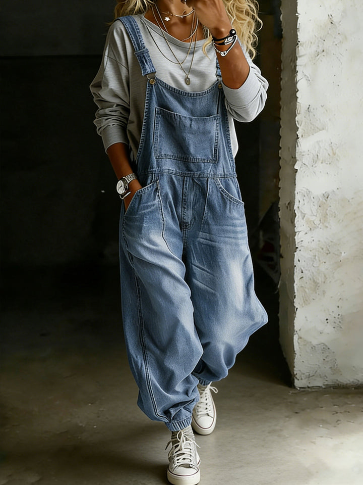 Emma | Combinaison-pantalon en jean coupe décontractée