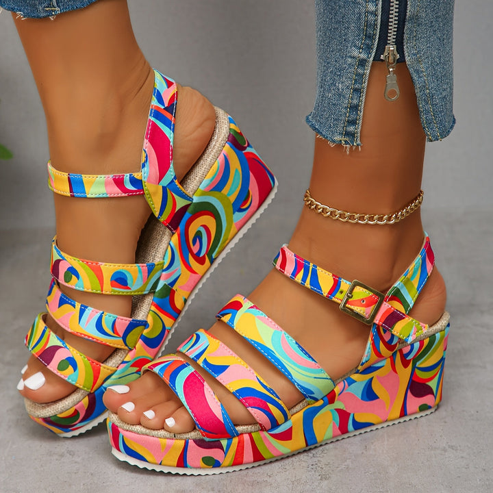 Mireille | Colourful Comfort Wedge Sandals