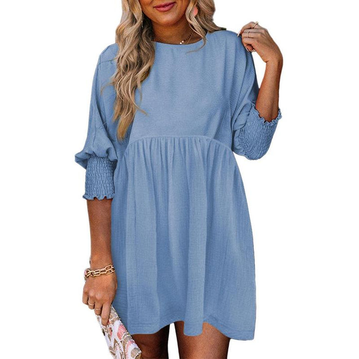 MIRASOL™ – Robe courte décontractée à col rond et coupe ample