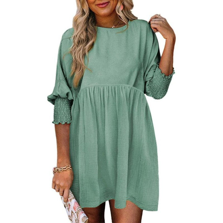 MIRASOL™ – Robe courte décontractée à col rond et coupe ample