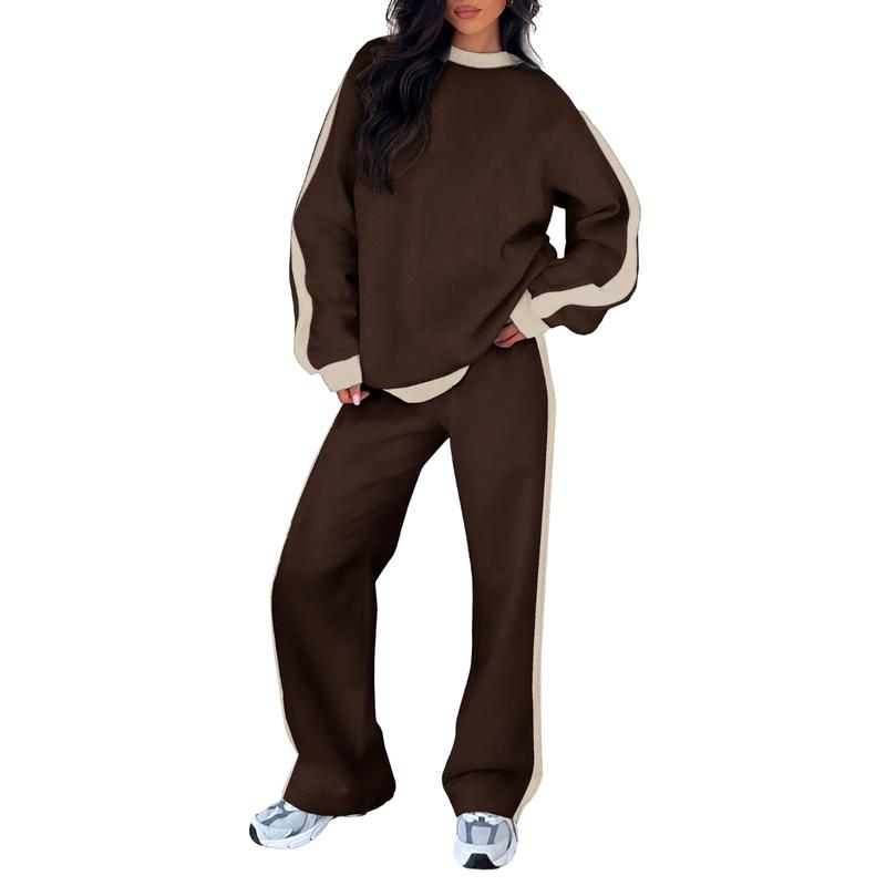 SANDI™ - Ensemble de détente 2 pièces confortable, Sweat-shirt et pantalon droit