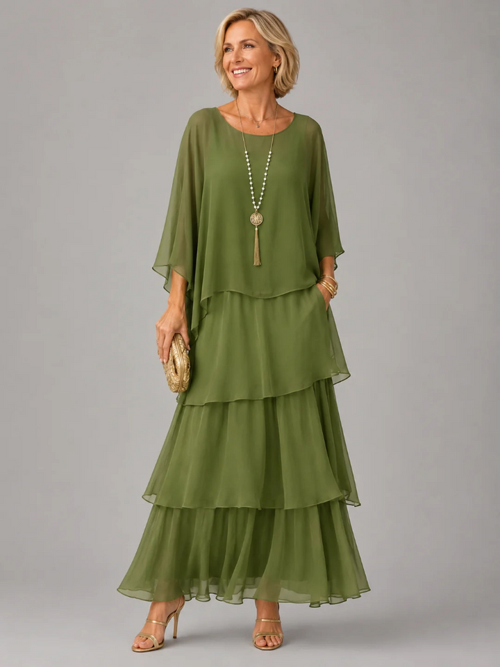 Evelyn | Layered Elegance Maxi Dress