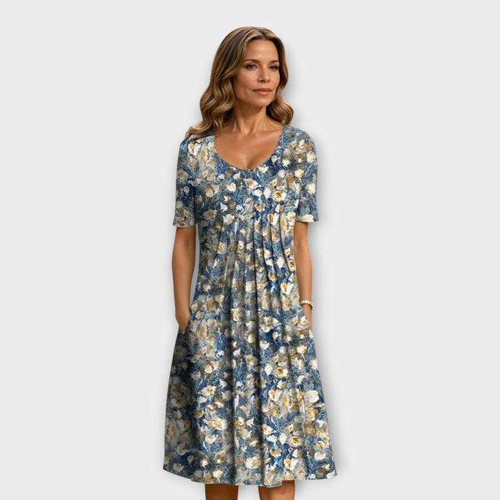 Geneviève | Graceful Floral Midi Dress