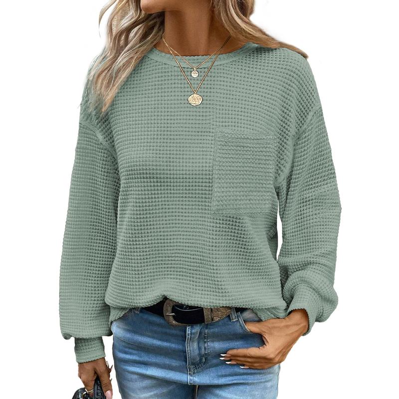 LIORA™ - Blouse col rond ample à manches longues et confortable