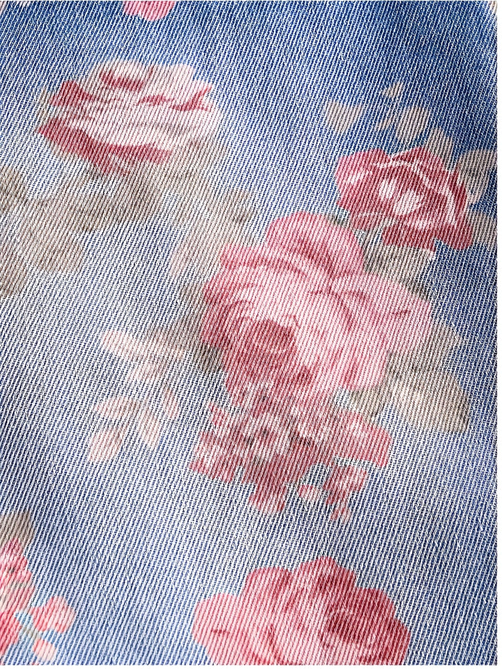 Rosalie | Salopette en jean fleuri