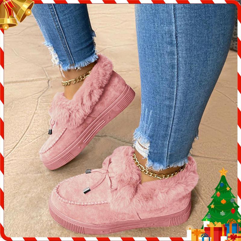 TESIE™ - Chaussons d'hiver confortables à plateforme en daim et à enfiler