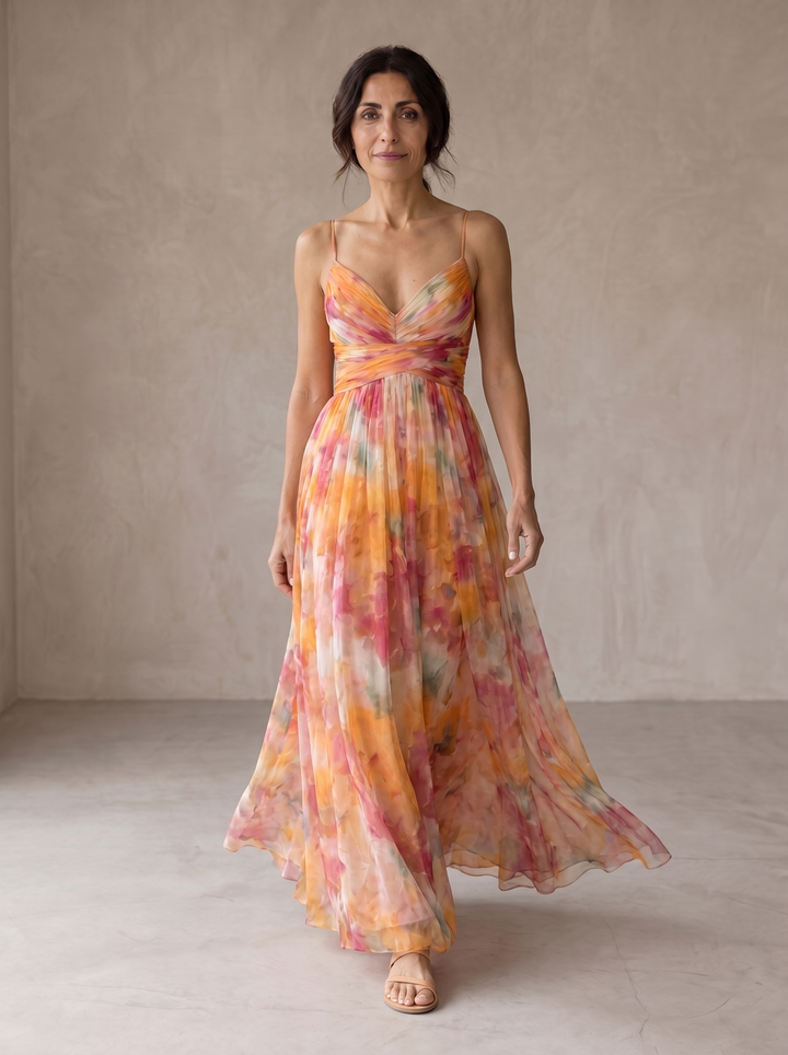 Giselle | Captivating Floral Print Maxi Dress