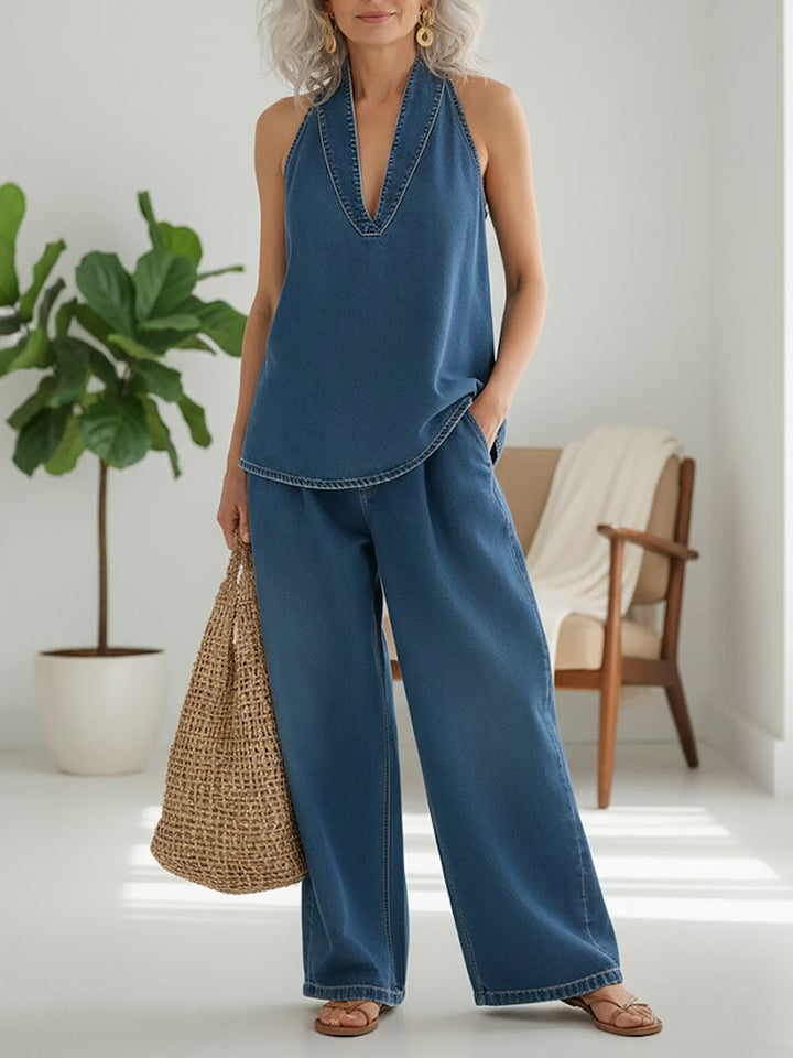 Ava | Ensemble deux pièces en jean