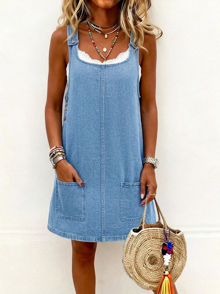 Marlene | Robe Salopette en Jean Décontractée