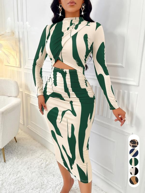 ARA™ - Robe fourreau Colorblock à découpes pour le printemps et l'automne